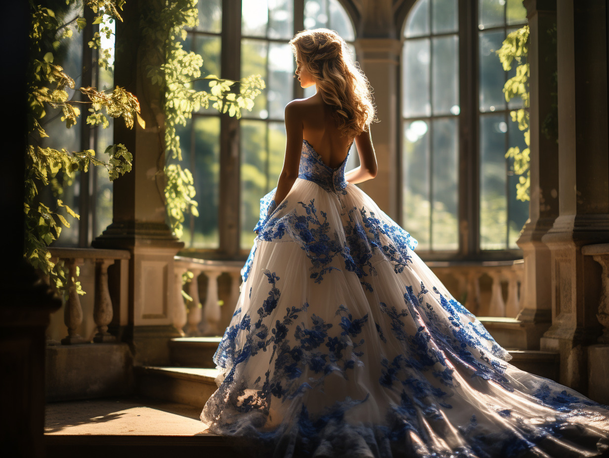 robe de mariée princesse bleu roi : élégance et tendance pour votre jour j  mot à renseigner :  robe princesse
